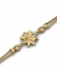 14K Yellow Gold Bracelet With 0.05 Carat Stone