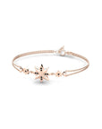 14K Rose Gold Bracelet With 0.05 Carat Stone