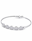 14K White Gold Bracelet With 0.76 Carat White Diamonds