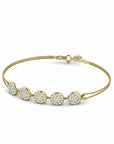 14K Yellow Gold Bracelet With 0.76 Carat White Diamonds