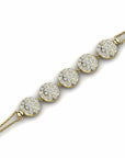 14K Yellow Gold Bracelet With 0.76 Carat White Diamonds