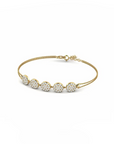 14K Yellow Gold Bracelet With 0.76 Carat White Diamonds