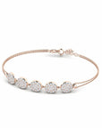 14K Rose Gold Bracelet With 0.76 Carat White Diamonds