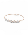 14K Rose Gold Bracelet With 0.76 Carat White Diamonds