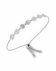 14K White Gold Bracelet With 0.84 Carat White Diamonds