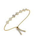 14K Yellow Gold Bracelet With 0.84 Carat White Diamonds