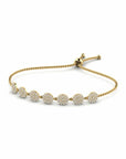 14K Yellow Gold Bracelet With 0.84 Carat White Diamonds