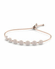 14K Rose Gold  Bracelet With 0.84 Carat White Diamonds