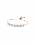 14K Rose Gold  Bracelet With 0.84 Carat White Diamonds