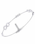 14K White Gold Bracelet With 0.76 Carat White Diamonds