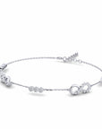 14K White Gold Bracelet With 0.76 Carat White Diamonds