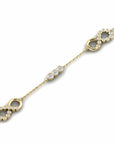 14K Yellow Gold Bracelet With 0.76 Carat White Diamonds