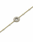 14K Yellow Gold Bracelet With 0.41 Carat White Diamonds