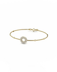 14K Yellow Gold Bracelet With 0.41 Carat White Diamonds