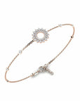 14K Rose Gold Bracelet With 0.41 Carat White Diamonds