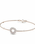 14K Rose Gold Bracelet With 0.41 Carat White Diamonds