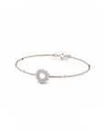 14K Rose Gold Bracelet With 0.41 Carat White Diamonds