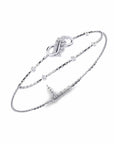 14K White Gold Bracelet With 0.14 Carat Stone