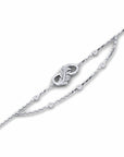 14K White Gold Bracelet With 0.14 Carat Stone