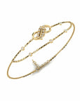 14K Yellow Gold Bracelet With 0.14 Carat Stone