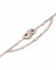 14K Rose Gold Bracelet With 0.14 Carat Stone