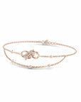 14K Rose Gold Bracelet With 0.14 Carat Stone