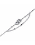 14K White Gold Bracelet With 0.14 Carat Stone