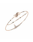 14K Rose Gold Bracelet With 0.14 Carat Stone