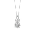 14K White gold necklace with 0.23 carat White Diamonds