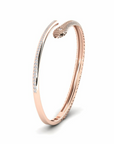 14K Rose Gold Bracelet With 0.79 Carat White Diamonds