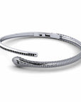 14K White Gold Bracelet With 0.79 Carat Black Diamonds