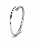 14K White Gold Bracelet With 0.79 Carat Black Diamonds