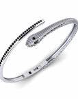 14K White Gold Bracelet With 0.79 Carat Black Diamonds