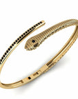 14K Yellow Gold Bracelet With 0.79 Carat Black Diamonds