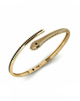 14K Yellow Gold Bracelet With 0.79 Carat Black Diamonds