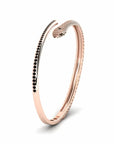 14K Rose Gold Bracelet With 0.79 Carat Black Diamonds