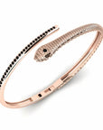 14K Rose Gold Bracelet With 0.79 Carat Black Diamonds