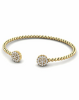 14K Yellow Gold Bracelet With 0.84 Carat White Diamonds