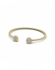 14K Yellow Gold Bracelet With 0.84 Carat White Diamonds