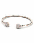 14K Rose Gold Bracelet With 0.84 Carat White Diamonds