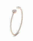 14K Rose Gold Bracelet With 0.84 Carat White Diamonds