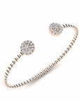 14K Rose Gold Bracelet With 0.84 Carat White Diamonds