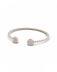 14K Rose Gold Bracelet With 0.84 Carat White Diamonds