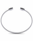 14K White Gold Bracelet With 0.84 Carat Black Diamonds