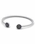 14K White Gold Bracelet With 0.84 Carat Black Diamonds