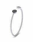 14K White Gold Bracelet With 0.84 Carat Black Diamonds