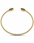 14K Yellow Gold Bracelet With 0.84 Carat Black Diamonds