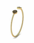 14K Yellow Gold Bracelet With 0.84 Carat Black Diamonds