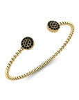 14K Yellow Gold Bracelet With 0.84 Carat Black Diamonds