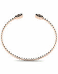 14K Rose Gold Bracelet With 0.84 Carat Black Diamonds